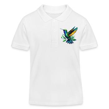 Kolibri - Kinder Organic Poloshirt Mini Sprinter von Stanley/Stella - Weiß - Vorne