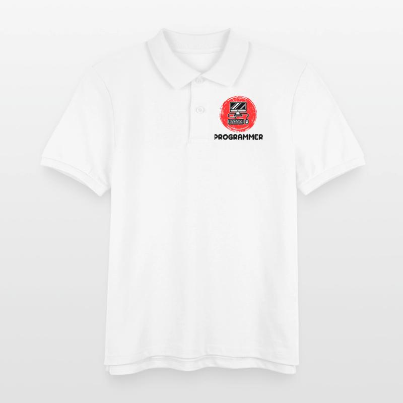 Computer Developer Programmer Code Scripting Kids Organic Polo Shirt by Stanley/Stella