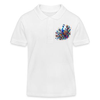 Paon - Polo enfant bio Stanley/Stella - blanc - Devant