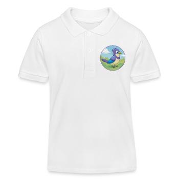 Jay Vogel Niedlich Kawaii Cartoon Clipart Tier Haustier - Kinder Organic Poloshirt Mini Sprinter von Stanley/Stella - Weiß - Vorne