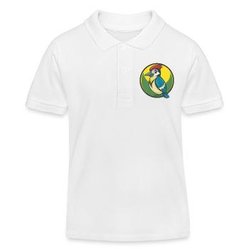 Jay Vogel Niedliche Kawaii Cartoon Clipart Haustier Tier - Kinder Organic Poloshirt Mini Sprinter von Stanley/Stella - Weiß - Vorne