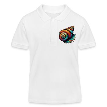 Muschel - Kinder Organic Poloshirt Mini Sprinter von Stanley/Stella - Weiß - Vorne