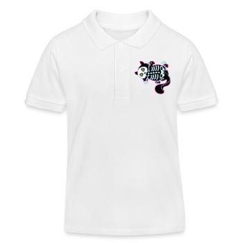 Lustige Katze – Halloween-Humor - Kinder Organic Poloshirt Mini Sprinter von Stanley/Stella - Weiß - Vorne