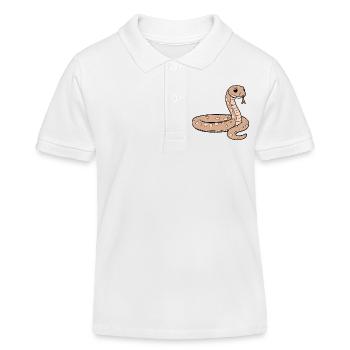 Serpent - Polo enfant bio Stanley/Stella - blanc - Devant