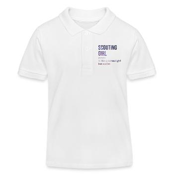 Pfadfinder Pfadfinder Pfadfinder - Kinder Organic Poloshirt Mini Sprinter von Stanley/Stella - Weiß - Vorne