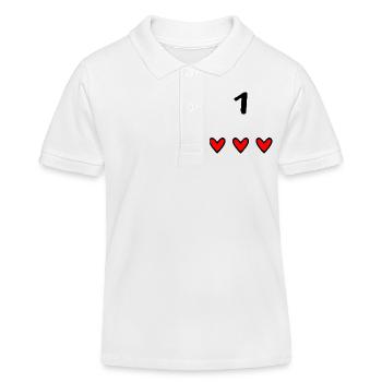 1. 1 Jahr. 1. JUBILÄUM. 1-JÄHRIGES JUBILÄUM - Kinder Organic Poloshirt Mini Sprinter von Stanley/Stella - Weiß - Vorne