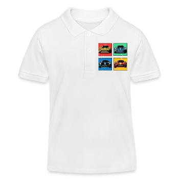 Retro Autos - Kinder Organic Poloshirt Mini Sprinter von Stanley/Stella - Weiß - Vorne
