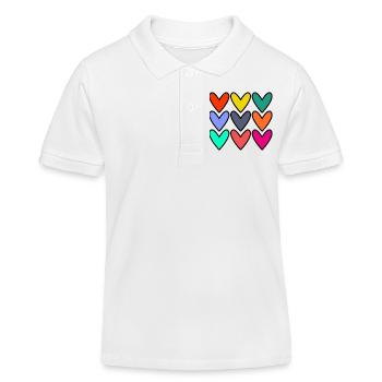 VALENTINSTAG. Junggesellinnenabschied. ICH LIEBE DICH. ICH LIEBE DICH. LIEBE - Kinder Organic Poloshirt Mini Sprinter von Stanley/Stella - Weiß - Vorne