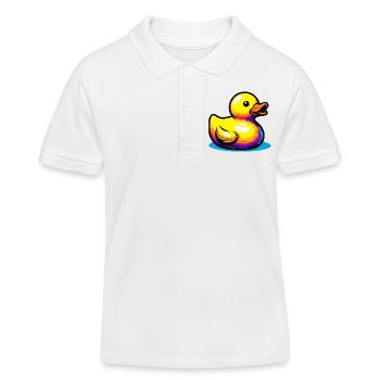 Caneton Canard Canard Canard - Polo enfant bio Stanley/Stella - blanc - Devant