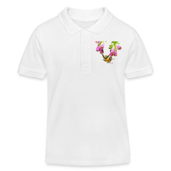 Bienchenmosaik mit Realistik Effekt - Kinder Organic Poloshirt Mini Sprinter von Stanley/Stella - Weiß - Vorne
