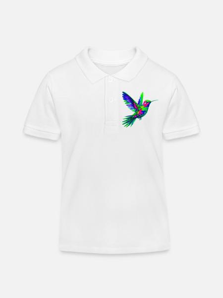 Kolibri - Kinder Organic Poloshirt Mini Sprinter von Stanley/Stella - Weiß