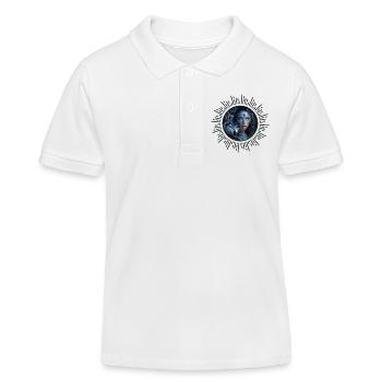 Heavenly Alliance: The Wolf and the Beautiful Woman - Kids Organic Polo Shirt by Stanley/Stella - white - Front