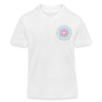 Mandala Lebensfreude - Kinder Organic Poloshirt Mini Sprinter von Stanley/Stella - Weiß - Vorne