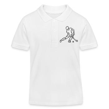 Field hockey players - Kids Organic Polo Shirt by Stanley/Stella - white - Front