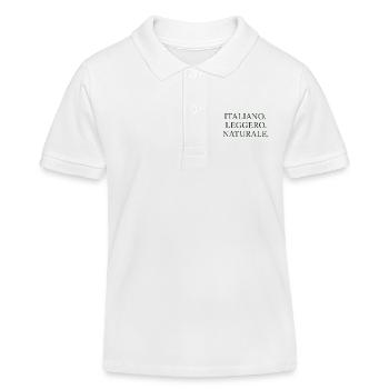 Italienische Leichtigkeit Natürliche Schrift - Kinder Organic Poloshirt Mini Sprinter von Stanley/Stella - Weiß - Vorne