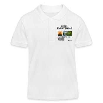 I Feel Everything: Visual Piece Barcelona - Kids Organic Polo Shirt by Stanley/Stella - white - Front