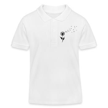 Vœux de pissenlit et graines soufflées pour la liberté - Polo enfant bio Stanley/Stella - blanc - Devant
