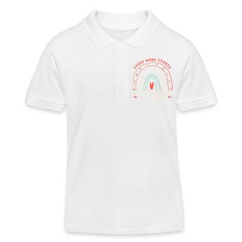 Speech Therapist Speech Pathologist SLP - Kids Organic Polo Shirt by Stanley/Stella - white - Front