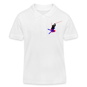 Freestyle ski - Kinder Organic Poloshirt Mini Sprinter von Stanley/Stella - Weiß - Vorne