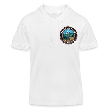 Shred Masters Mountain Ride MTB - Kids Organic Polo Shirt by Stanley/Stella - white - Front