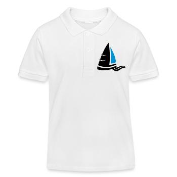 SeeLuft Segel Wappen Segelboot Logo Segelsport - Kinder Organic Poloshirt Mini Sprinter von Stanley/Stella - Weiß - Vorne