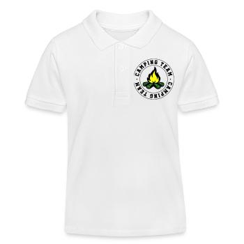 Équipe de camping Feu de camp - Polo enfant bio Stanley/Stella - blanc - Devant