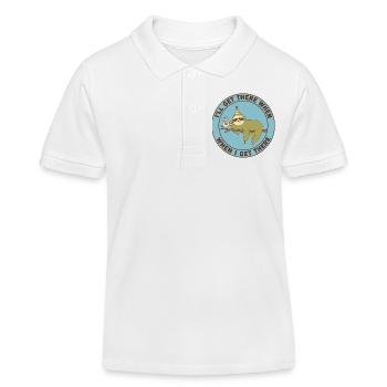 Sloth Monday Fuel Casual - Kids Organic Polo Shirt by Stanley/Stella - white - Front