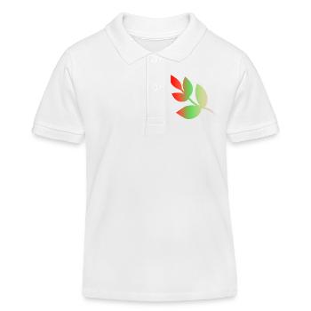 FEUILLE. NATURE. ECOLOGIE. BIO. ARBRE. MESSAGE - Polo enfant bio Stanley/Stella - blanc - Devant