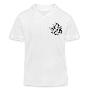 Pizza Angel – Chérubin avec une part de pizza - Polo enfant bio Stanley/Stella - blanc - Devant