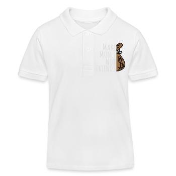 Gagne de l’argent, pas des amis, slogan Slogan - Polo enfant bio Stanley/Stella - blanc - Devant
