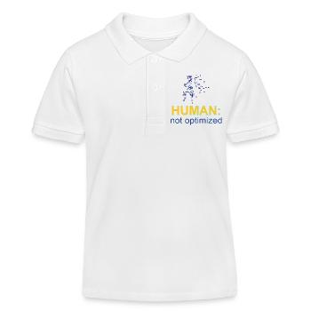 Human: Not Optimized - Kids Organic Polo Shirt by Stanley/Stella - white - Front