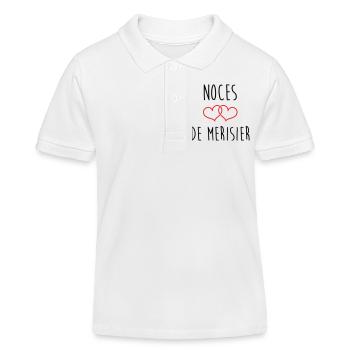 Kirschblütenhochzeit 53 Jahre Ehe - Kinder Organic Poloshirt Mini Sprinter von Stanley/Stella - Weiß - Vorne