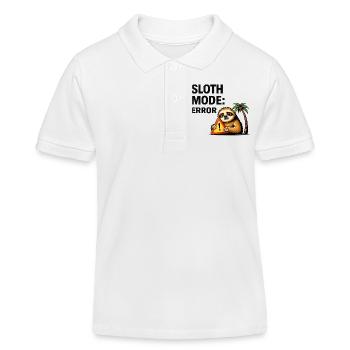 Fehler im Faultiermodus - Kinder Organic Poloshirt Mini Sprinter von Stanley/Stella - Weiß - Vorne