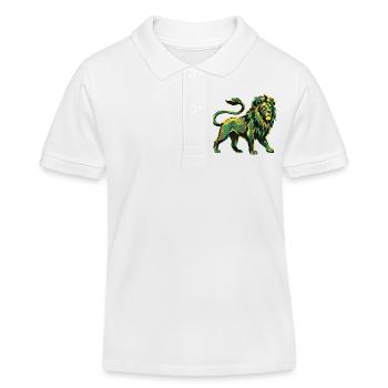 Lion Roots Reggae - Polo enfant bio Stanley/Stella - blanc - Devant