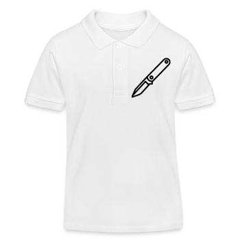 couteau - Polo enfant bio Stanley/Stella - blanc - Devant