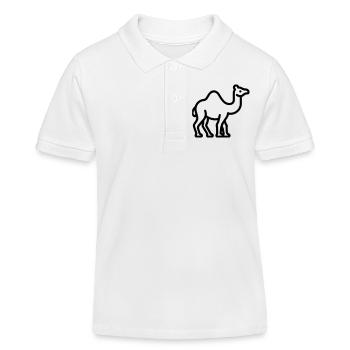 Kamel - Kinder Organic Poloshirt Mini Sprinter von Stanley/Stella - Weiß - Vorne