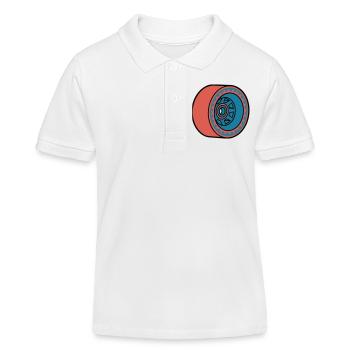 Skateboard Rolle Longboard - Kinder Organic Poloshirt Mini Sprinter von Stanley/Stella - Weiß - Vorne
