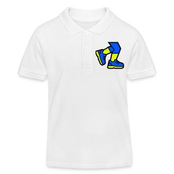 Dynamic Runner Legs Jogging - Kids Organic Polo Shirt by Stanley/Stella - white - Front