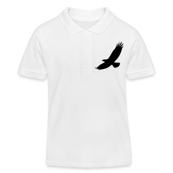 Falke im Flug - Kinder Organic Poloshirt Mini Sprinter von Stanley/Stella - Weiß - Vorne