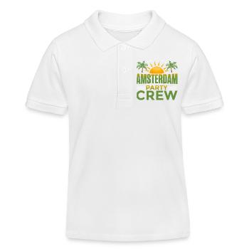 Amsterdam Party Crew - Kinder Organic Poloshirt Mini Sprinter von Stanley/Stella - Weiß - Vorne
