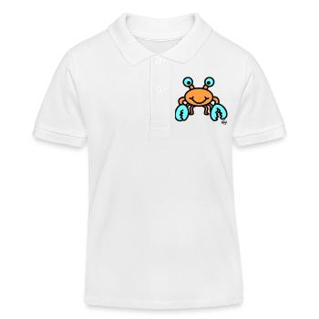Cancer grand - Polo enfant bio Stanley/Stella - blanc - Devant