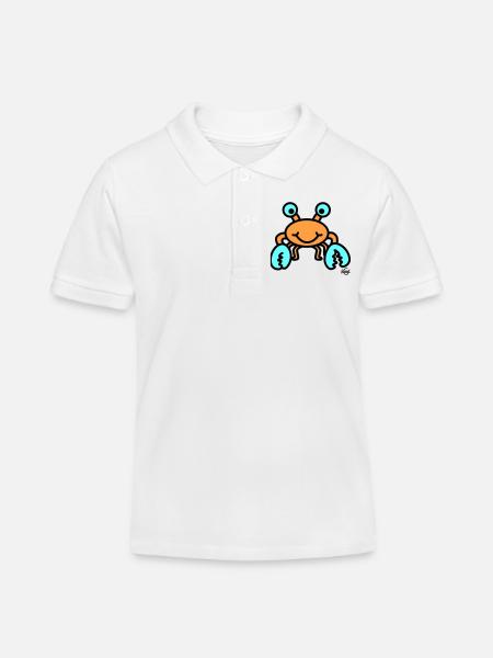 Cancer grand - Polo enfant bio Stanley/Stella - blanc
