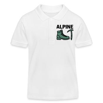 Wanderschuh Eispickel Alpine Bergsteigen Klettern - Kinder Organic Poloshirt Mini Sprinter von Stanley/Stella - Weiß - Vorne