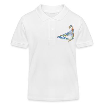 Die Handschrift des Chaos – Fractal Art - Kinder Organic Poloshirt Mini Sprinter von Stanley/Stella - Weiß - Vorne