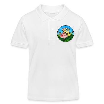 Sheep Frog Prince - Kids Organic Polo Shirt by Stanley/Stella - white - Front