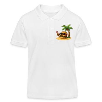 Burger essen Fast Food Paradies Sommer - Kinder Organic Poloshirt Mini Sprinter von Stanley/Stella - Weiß - Vorne