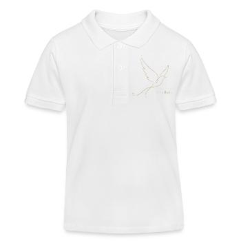 Goldene Freiheit – Filigrane Buchstaben & Taube - Kinder Organic Poloshirt Mini Sprinter von Stanley/Stella - Weiß - Vorne