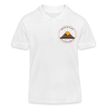 Dad's Mountain Sun Emblem - Kids Organic Polo Shirt by Stanley/Stella - white - Front