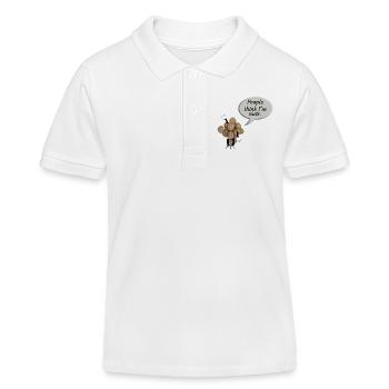 "Die Leute denken, ich bin verrückt" - Kinder Organic Poloshirt Mini Sprinter von Stanley/Stella - Weiß - Vorne