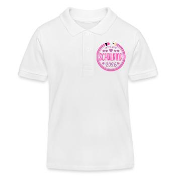 Erstklassig Schulkind 2026 Einschulung Shirt - Kinder Organic Poloshirt Mini Sprinter von Stanley/Stella - Weiß - Vorne